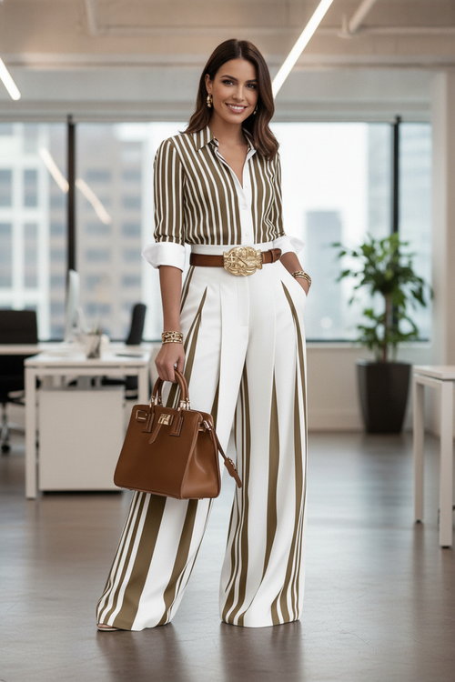 Contemporary Chic Wide Leg Trouser